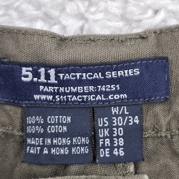 Vintage 5.11 Tactical Cargo Pants Mens 30x34‎ (Fits 29x32) Green Utility READ - Picture 4 of 12